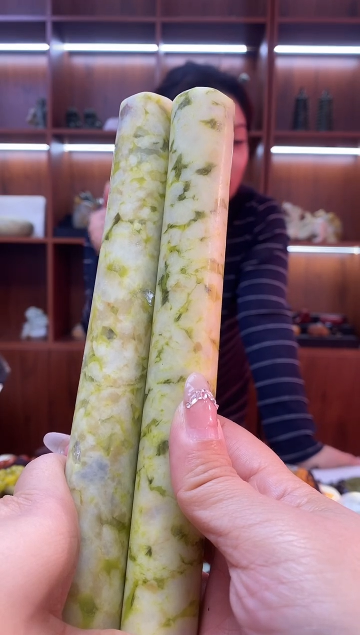 未镶嵌岫玉擀面杖多样性发其一拍一发二