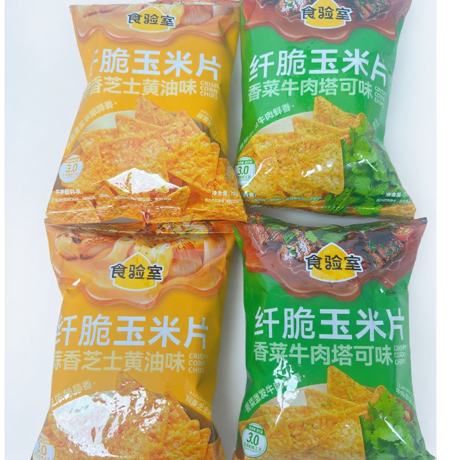 食验室香菜牛肉味70g*2袋+蒜香芝士黄油味60g*2袋