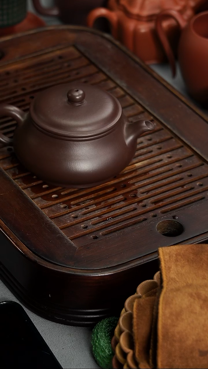 茶壶紫砂宜兴紫砂紫泥明炉200毫升