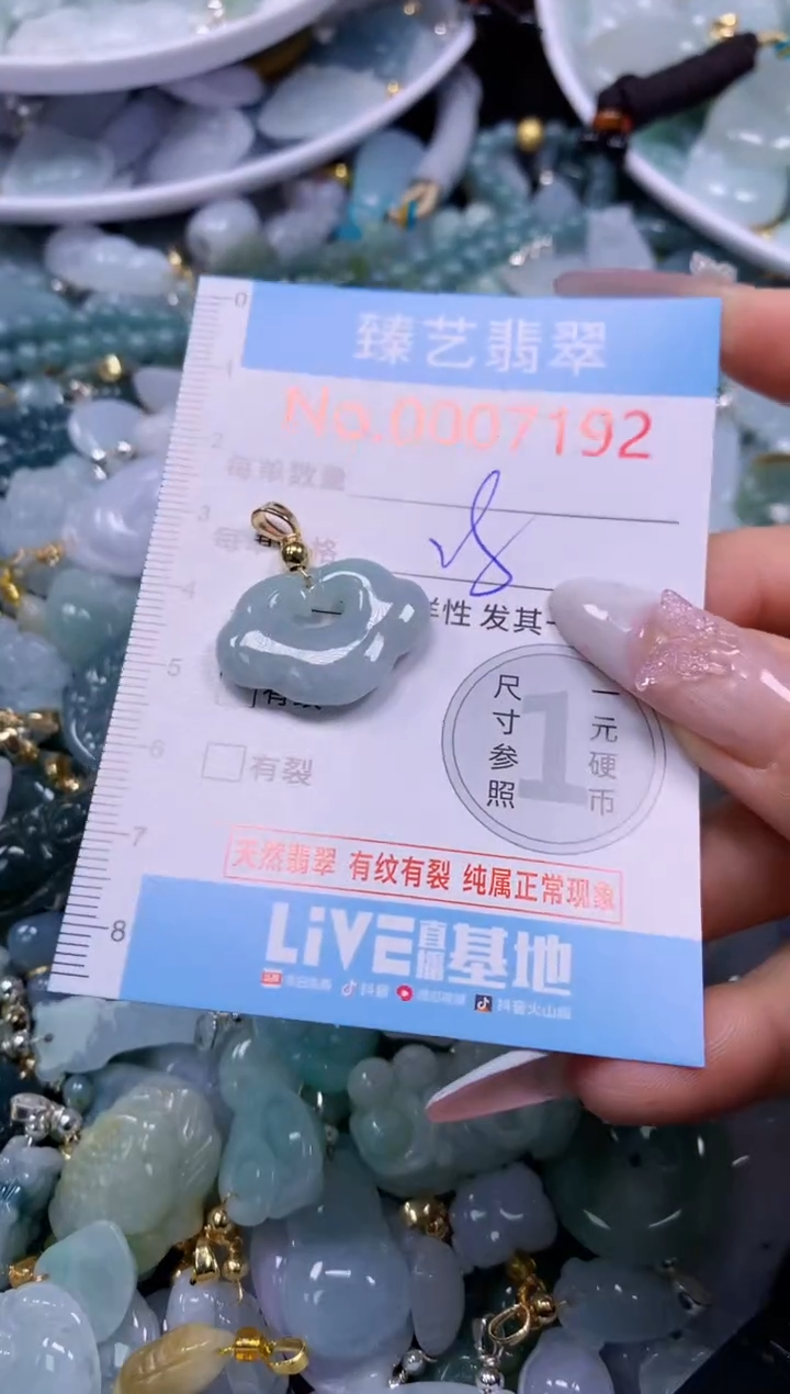 翡翠未镶嵌颈饰7192