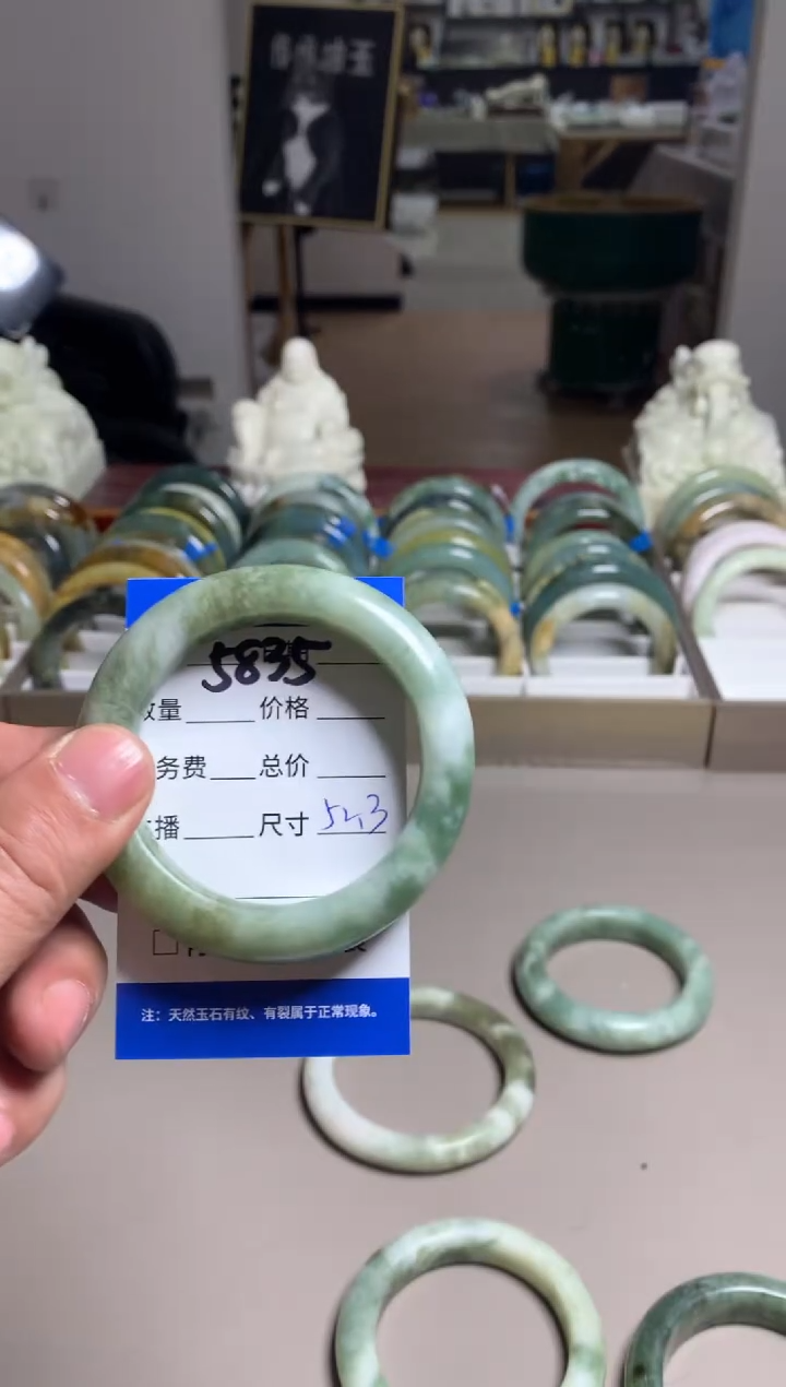 【闪购商品】蛇纹石玉手镯未镶嵌5835