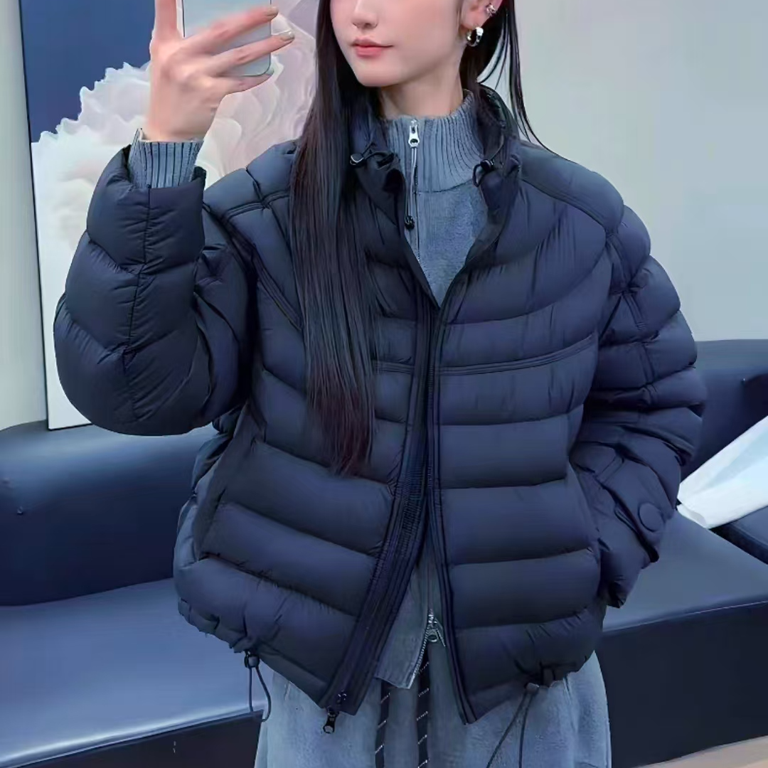 2025冬季新款立领韩系排骨棉服时尚轻便保暖宽松外套66187长57