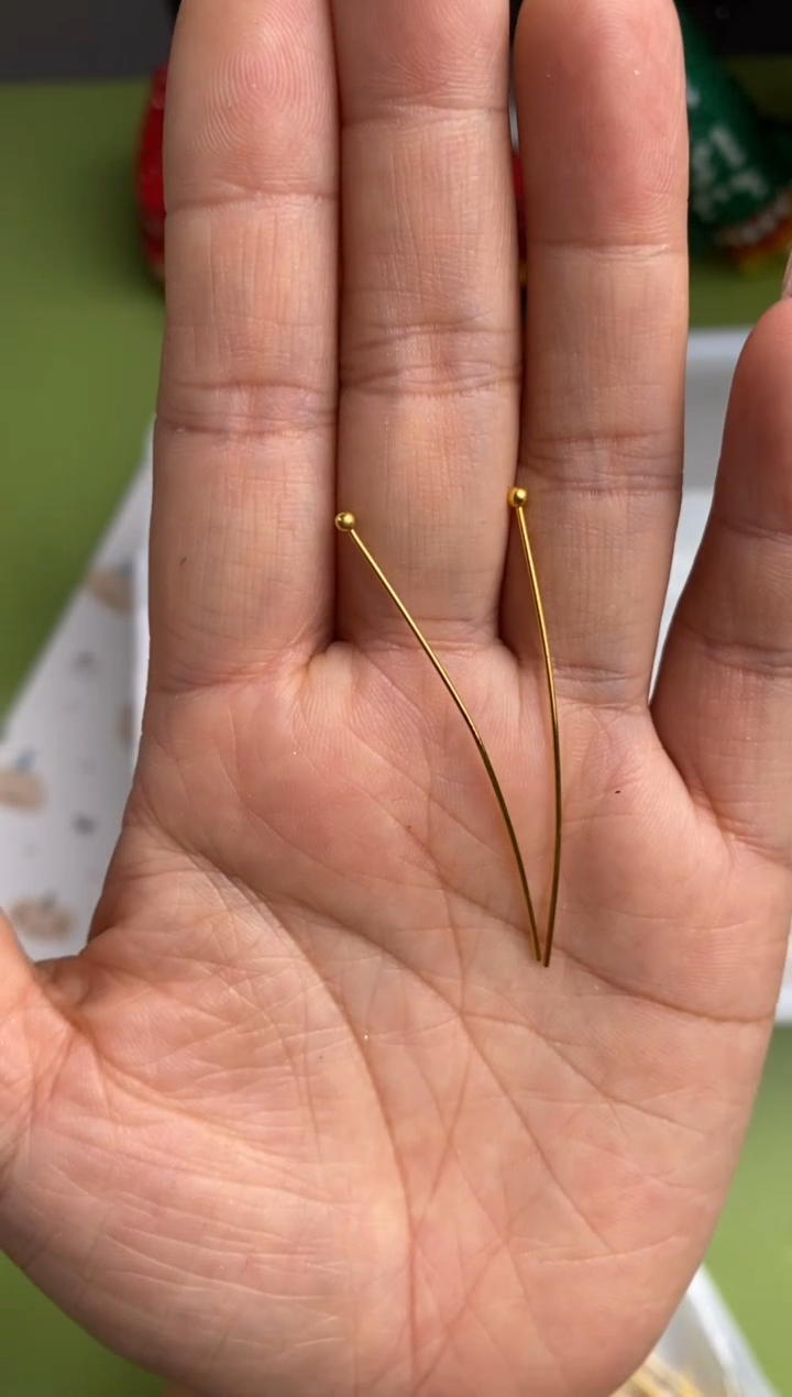 玻璃2721金色5公分球针100个