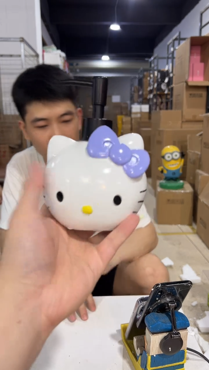 瓷片树脂紫色蝴蝶结kt按压瓶