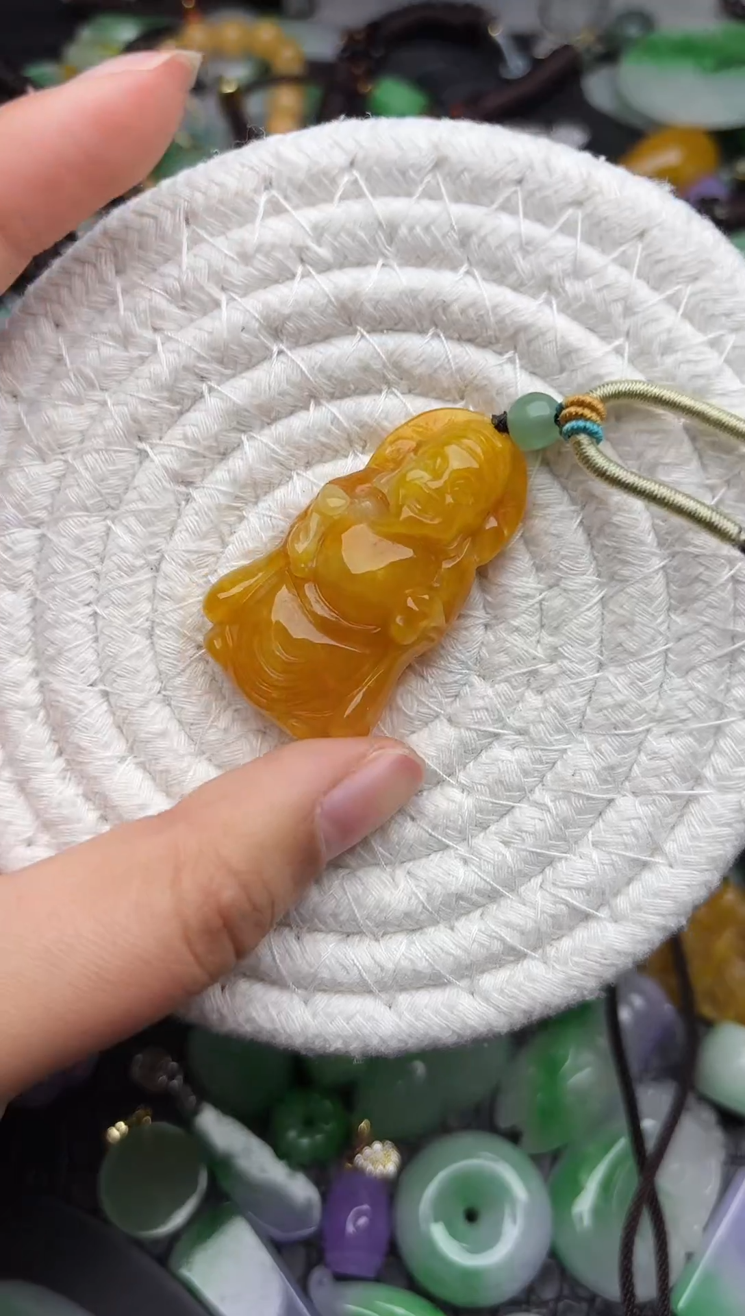 颈饰未镶嵌翡翠缅甸翡翠吊坠