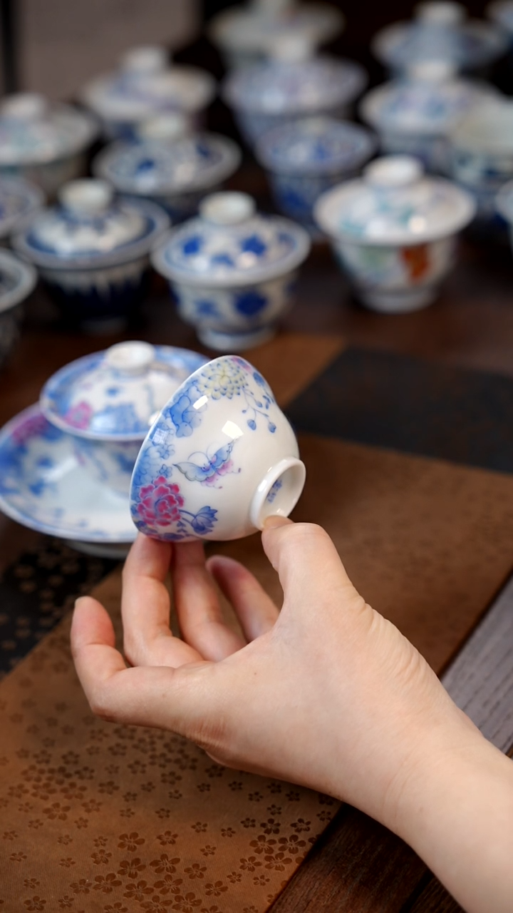 【闪购商品】斗彩蝶恋花杯111111111