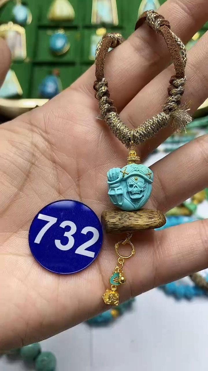 绿松石未镶嵌吊坠732