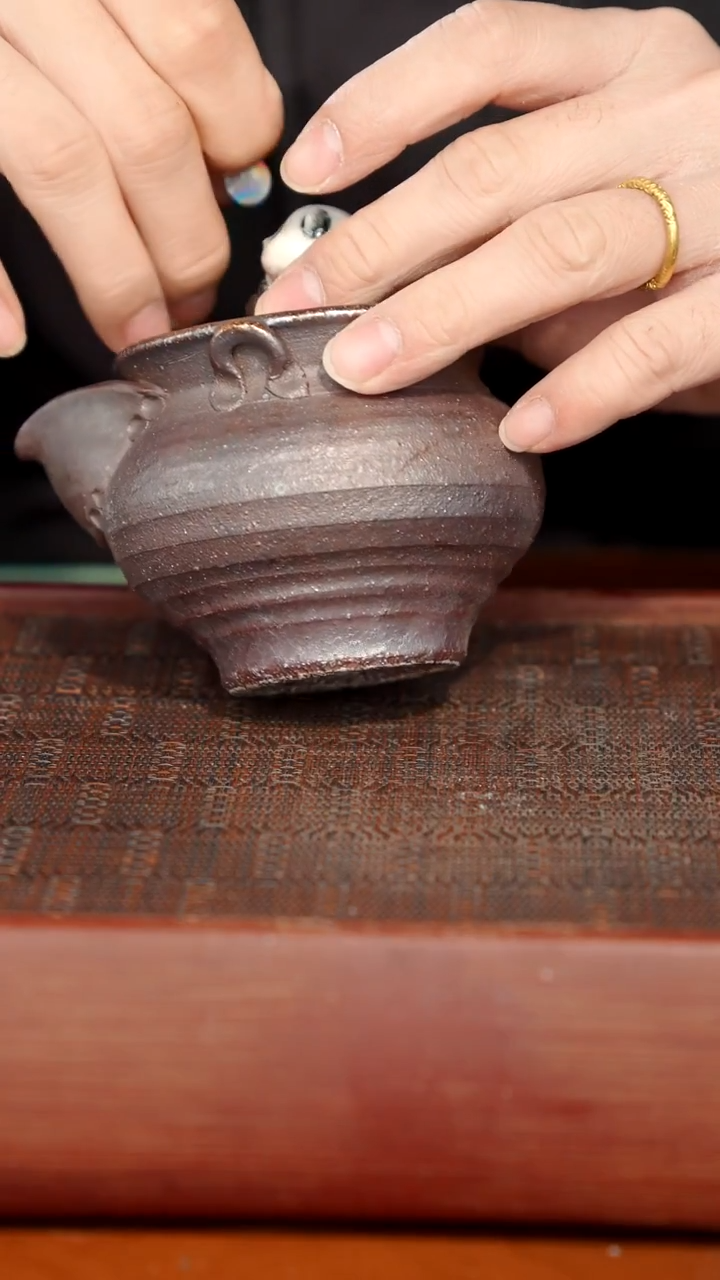 陶瓷奢瓷/瑞寅柴烧茶器（宝瓶）123微瑕
