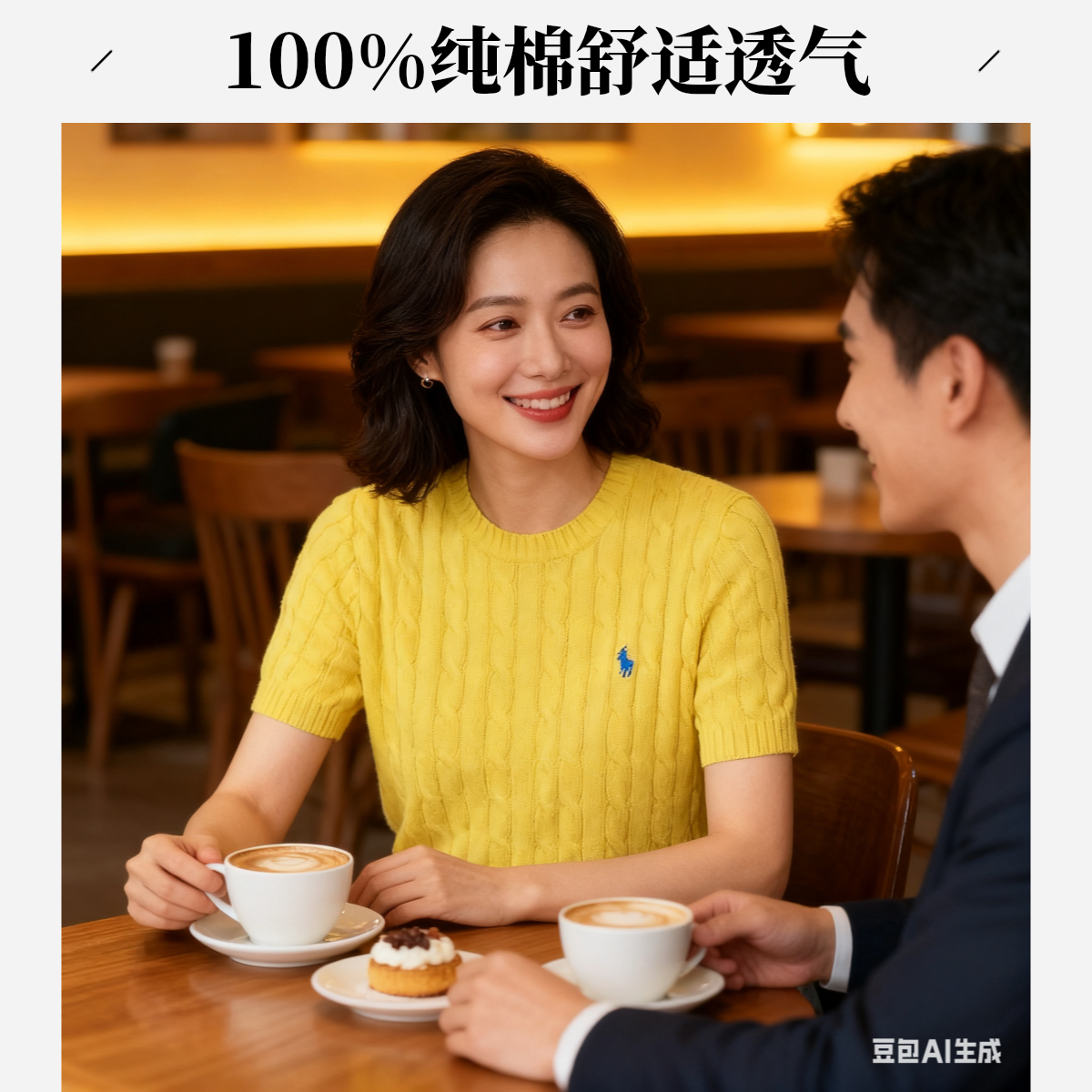 2025秋冬新款经典小马刺绣纯棉绞花圆领打底网红时尚炸街新款女装