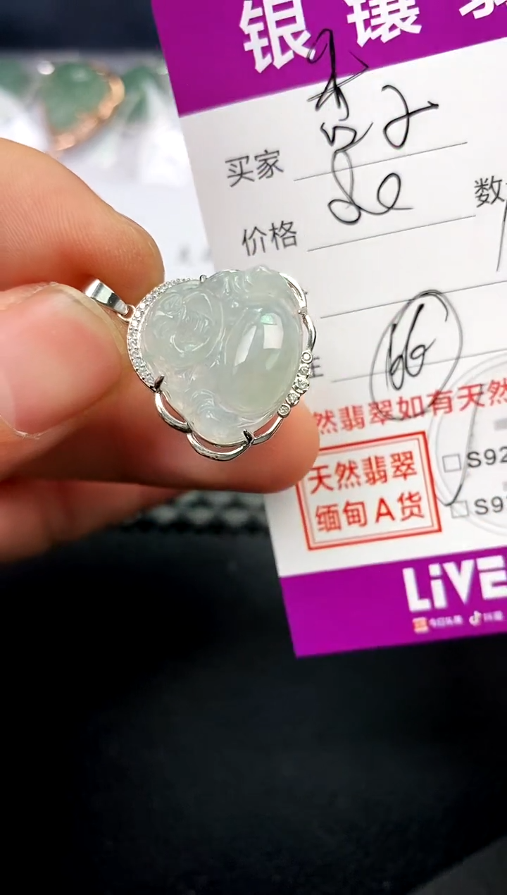 【闪购商品】翡翠颈饰银S925镶嵌挂件
