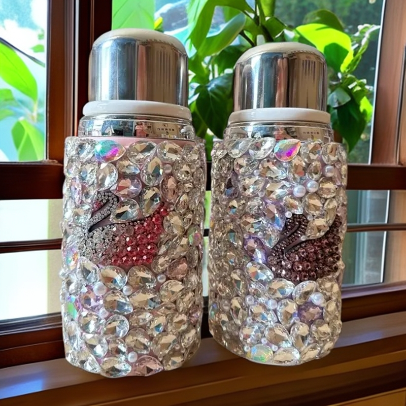 【天鹅镶钻保温杯】新款女士镶钻 316不锈钢大容量不锈钢保温杯实用