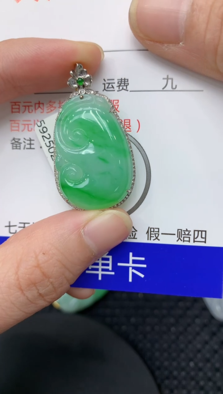 【闪购商品】翡翠颈饰18K金镶嵌11111111111