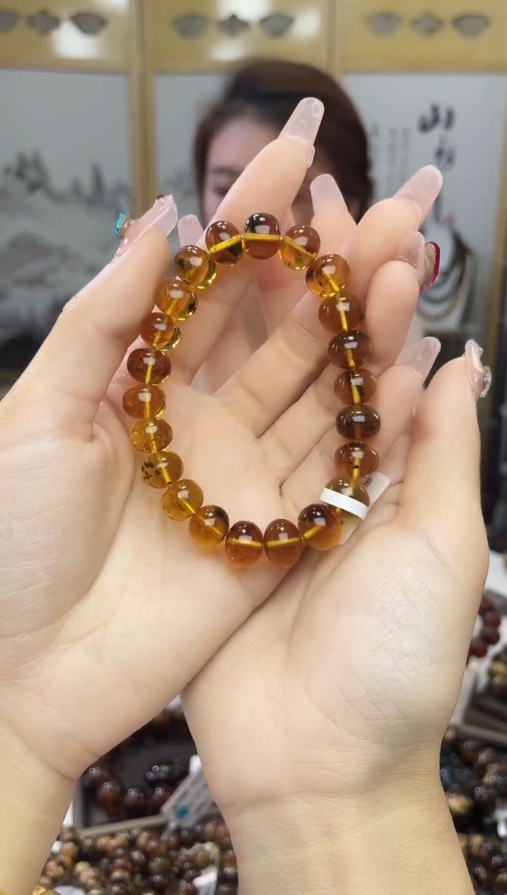 【闪购商品】琥珀裸石未镶嵌10+金珀手串
