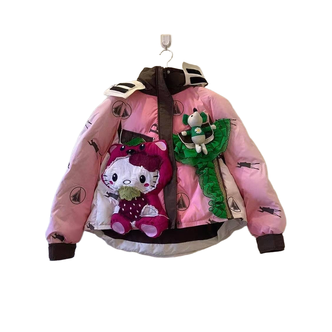 ATT潮牌女装2025夏欧洲站度假风甜美花卉拼接撞色拼接重工外套