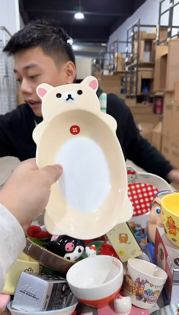 瓷片原盒熊妹大肚碗