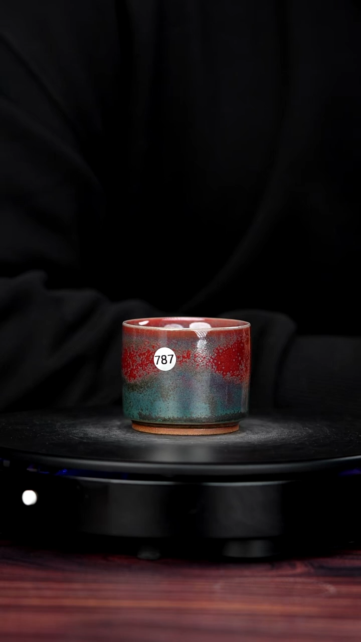 壶瓷787#白露伟一级品原矿钧瓷扳指杯