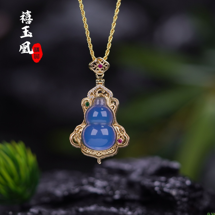 【葫芦蛋面吊坠】HLH23浓郁玛瑙玉髓 色泽鲜亮温润 多样性发其一