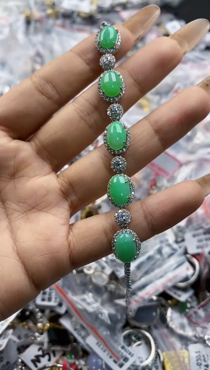 翡翠戒指银S925镶嵌11 11      4