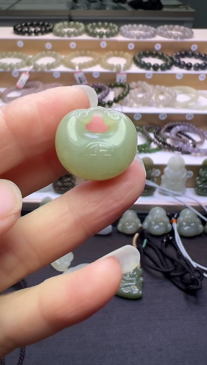 颈饰未镶嵌和田玉164号链接有棉点