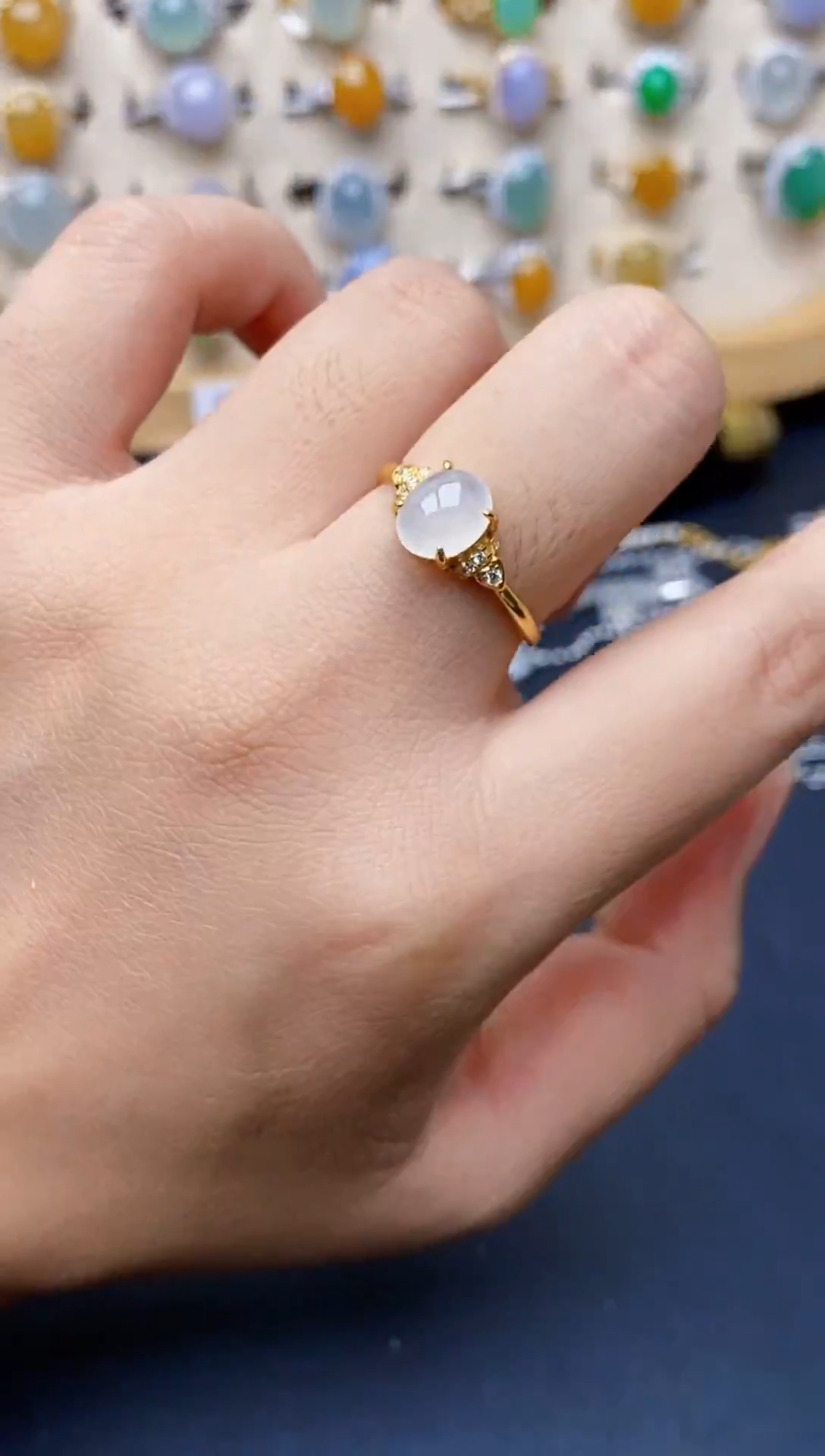 银S925镶嵌戒指翡翠7225