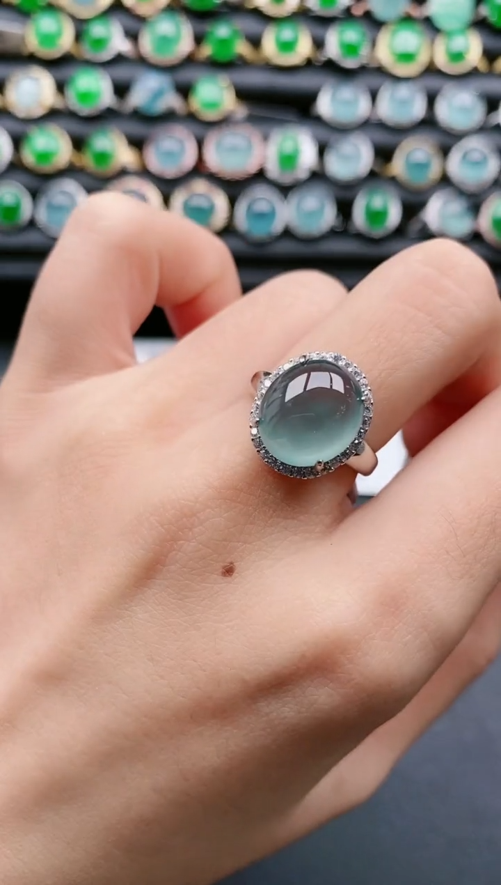 【闪购商品】翡翠戒指银S925镶嵌1111111