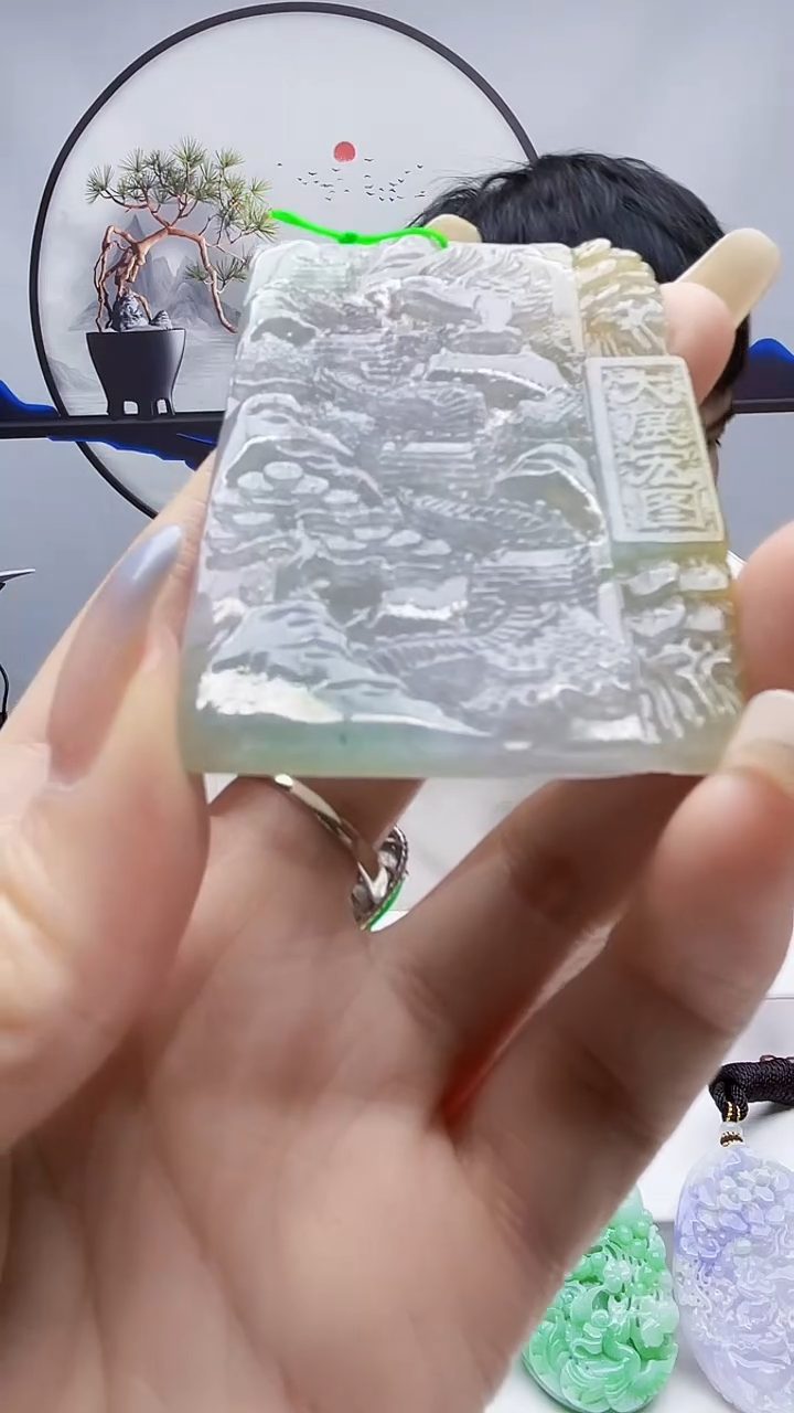 未镶嵌定制翡翠毛货挂件72