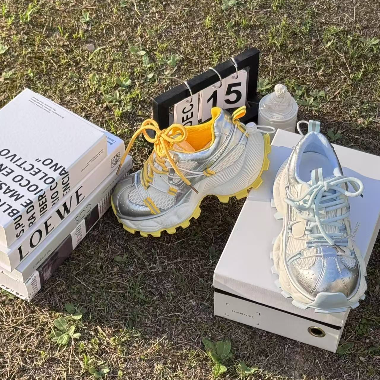 333-7【太空舱】2025年春夏新款时尚休闲百搭真皮网面运动老爹鞋