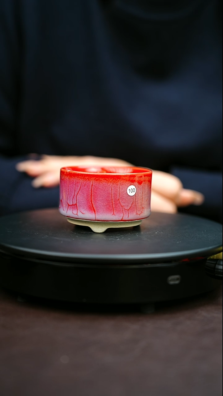 100#原矿钧瓷炉钧釉直口杯