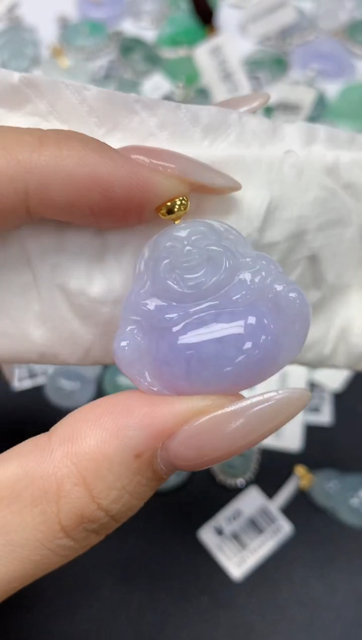 颈饰18K金镶嵌翡翠百元以上9元证书费自理