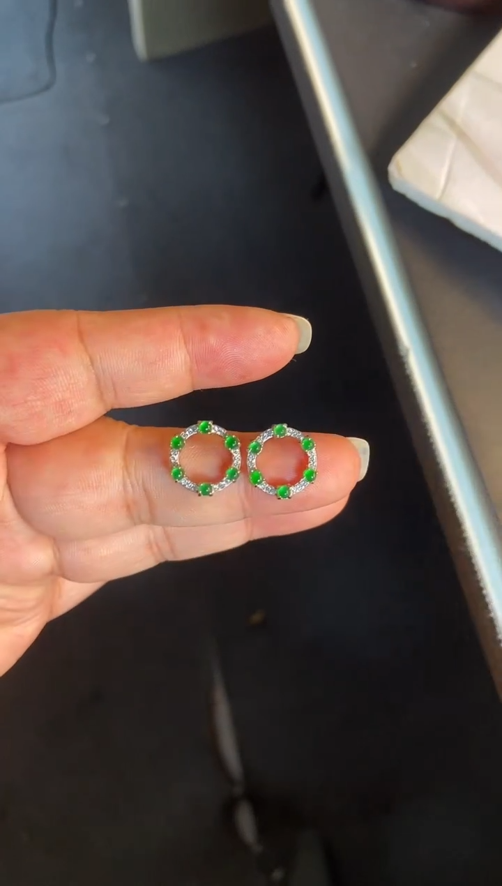 吊坠(不含链)银S925镶嵌翡翠1