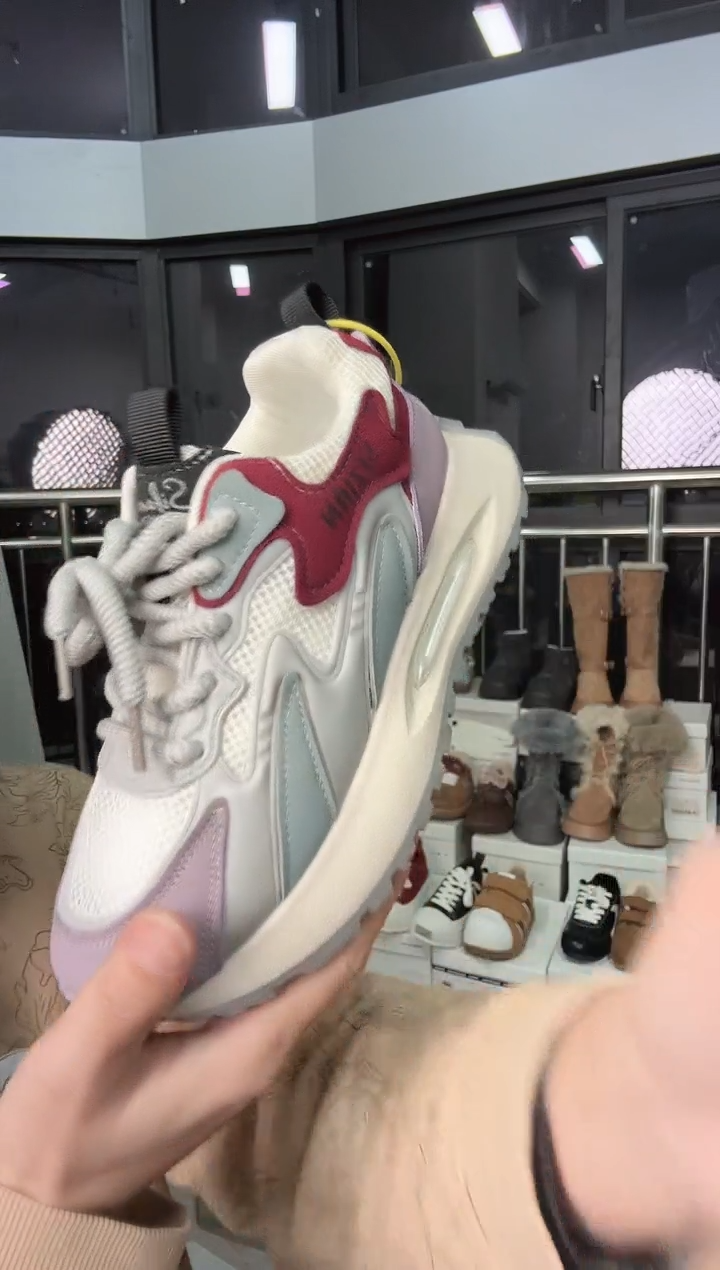 酸*檬擦色灰厚底休闲鞋37（售出不退换）