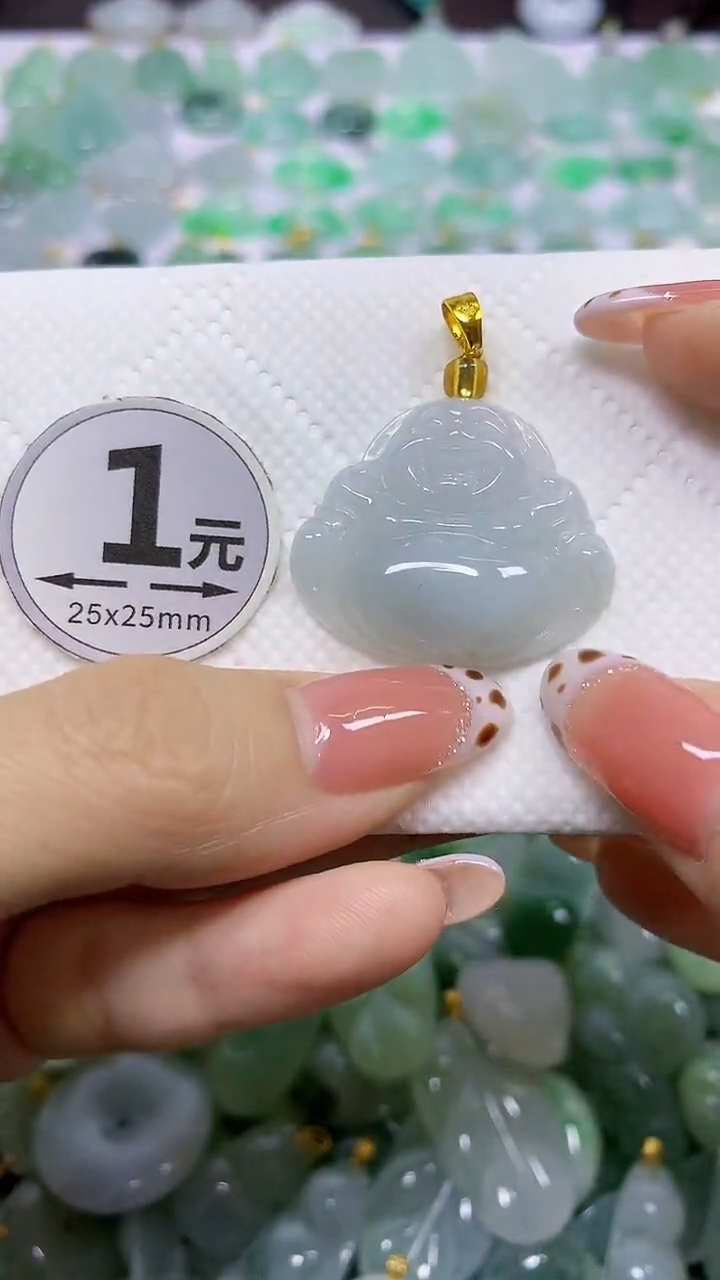 颈饰未镶嵌翡翠天然翡翠A货