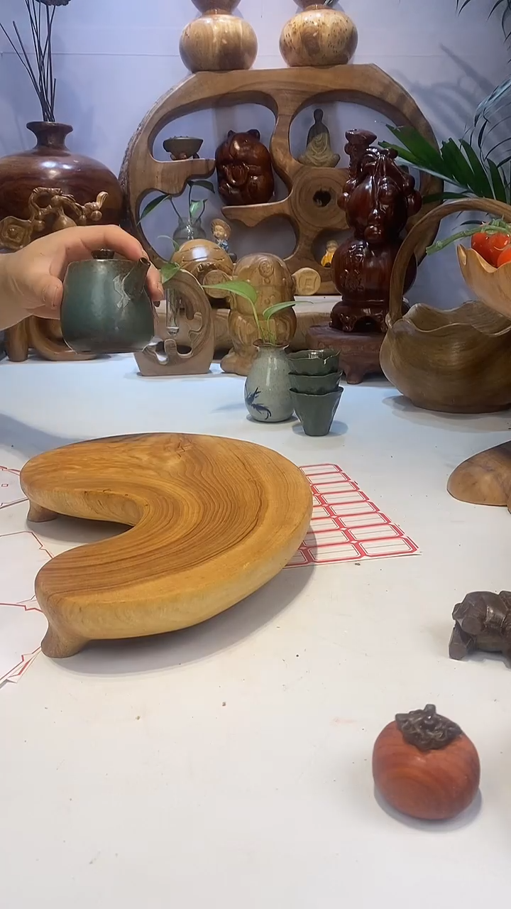 【闪购商品】香樟木A22三足弯弯干泡/尺寸30*20*5