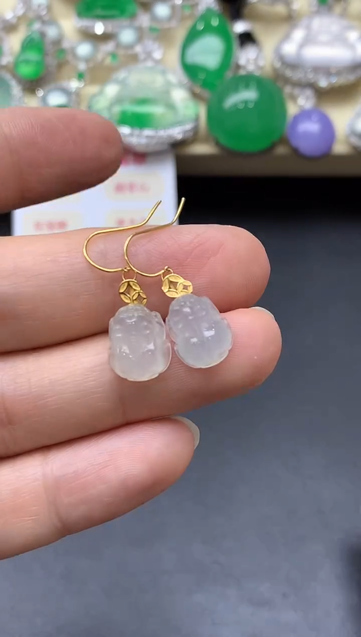 颈饰18K金镶嵌翡翠156-中国好珍宝