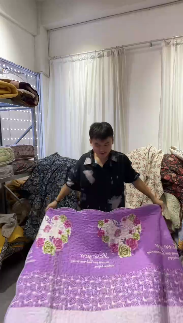 棉140*180不是纯棉床盖123号微瑕
