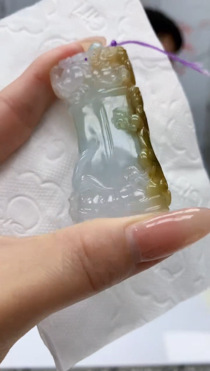 【闪购商品】定制翡翠未镶嵌4925jj-毛货挂件83