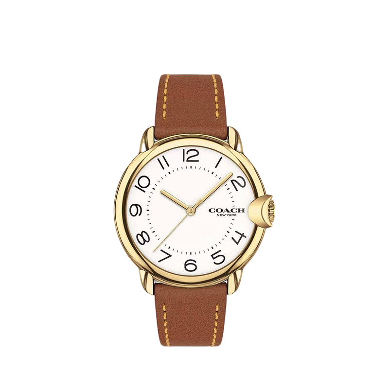 COACH/蔻驰【预售】棕色皮质表带表盘36mm石英女表-14503607