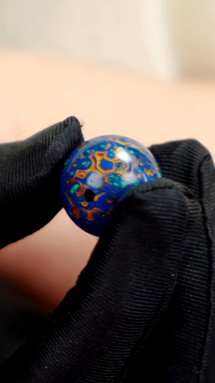 疯子大漆蓝金满欧20mm