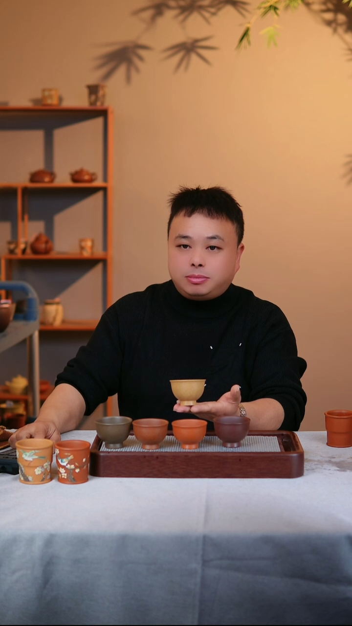 茶杯紫砂宜兴紫砂主人杯 五只套装