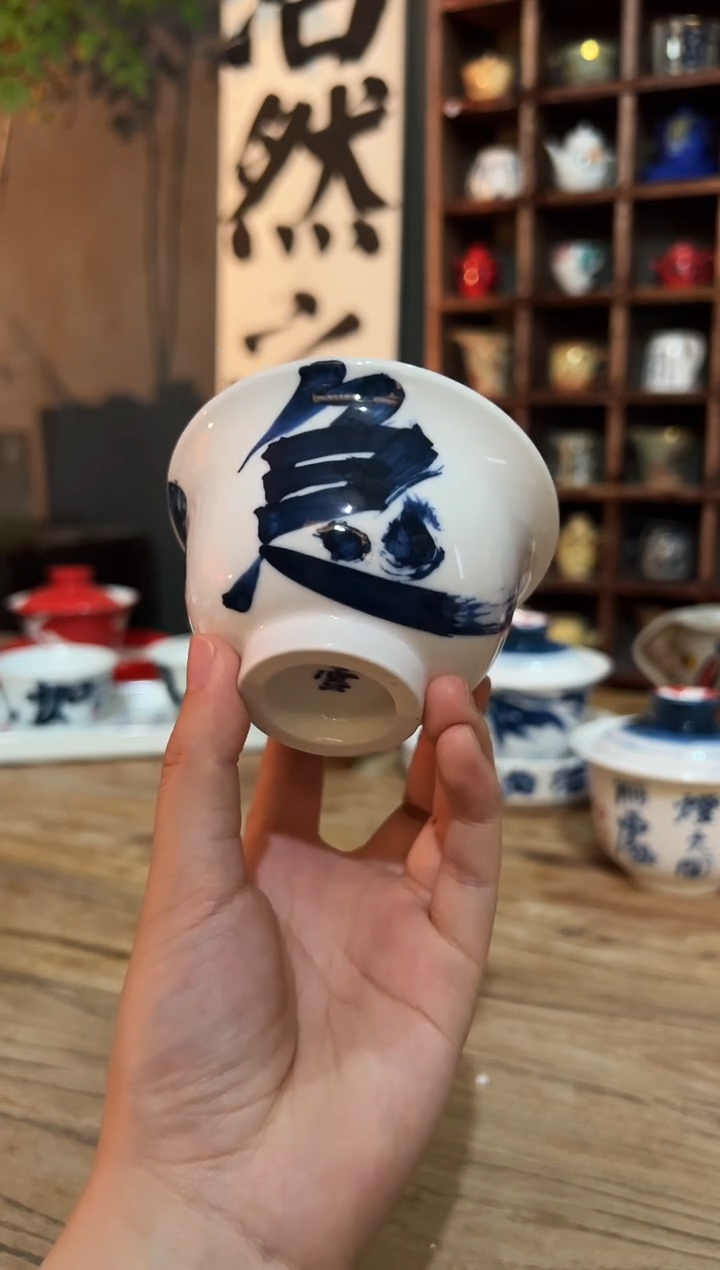 观云听雨原创手绘茶具