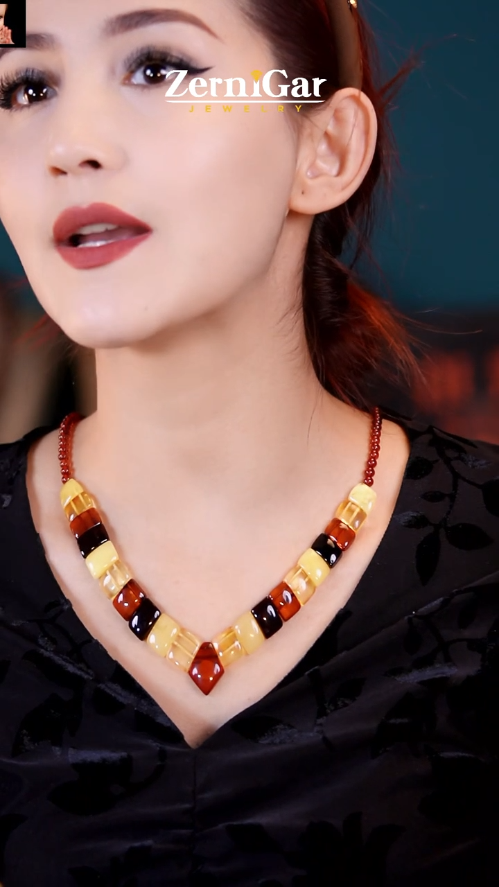 【闪购商品】琥珀颈饰未镶嵌天然琥珀项链