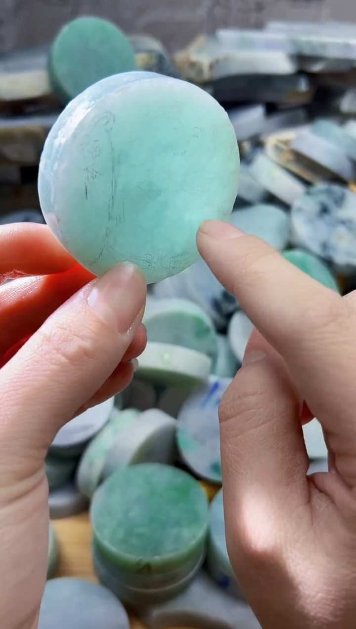 裸石翡翠天然翡翠A货玉 南 384