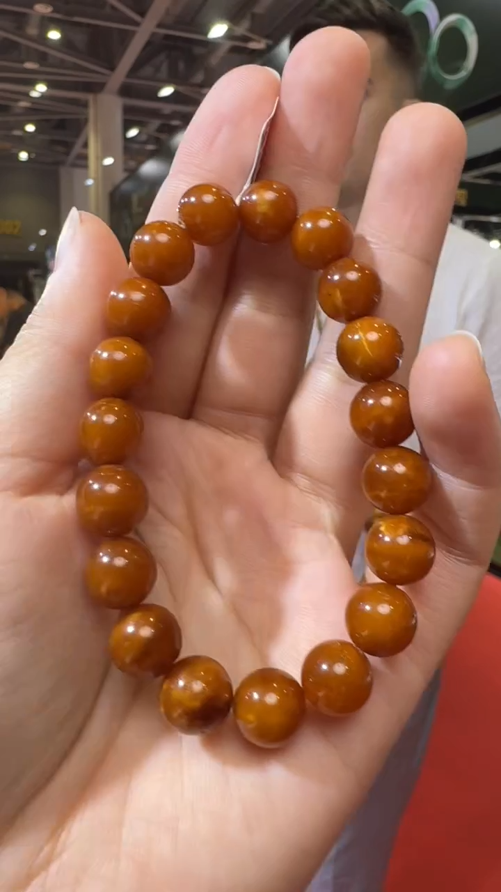 未镶嵌琥珀手链杭州珠宝展假一罚十