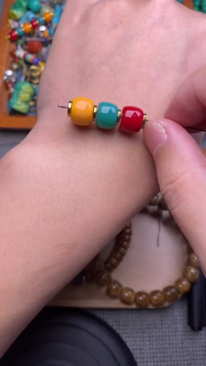 手工艺品琉璃红绿灯卡10mm 一组发