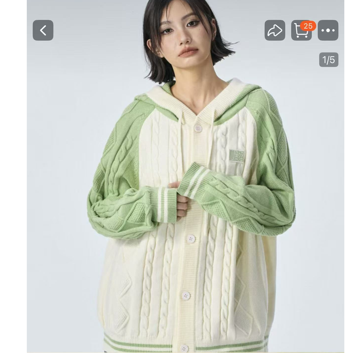 超好看性价比很高连帽拼色毛衣