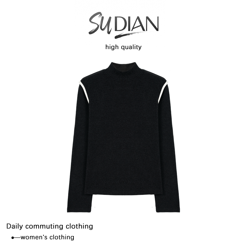【加绒加厚】秋冬季新款简韵加绒加厚半高领长袖打底衫Q25CD2427