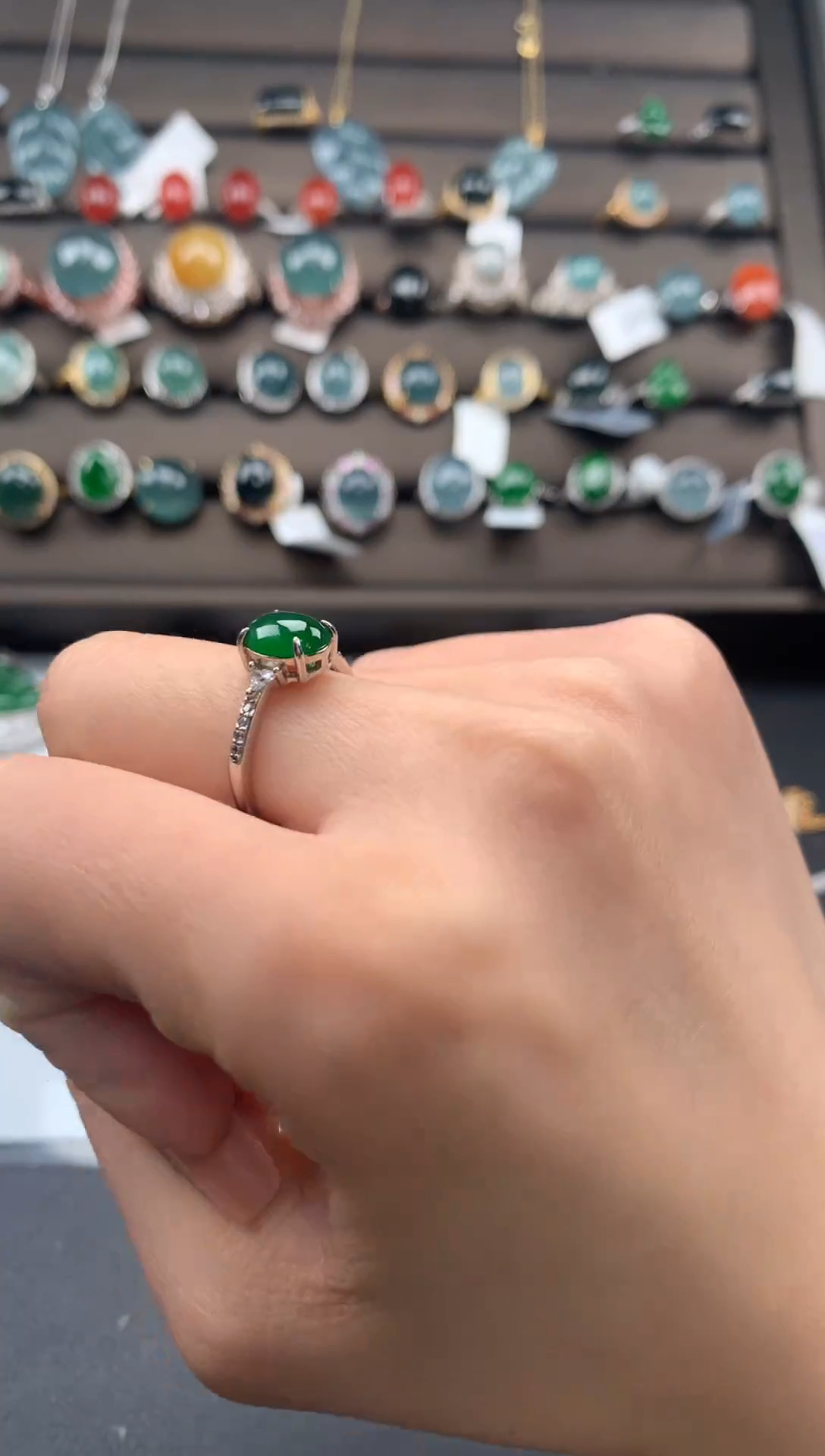 【闪购商品】翡翠戒指银S925镶嵌21321321