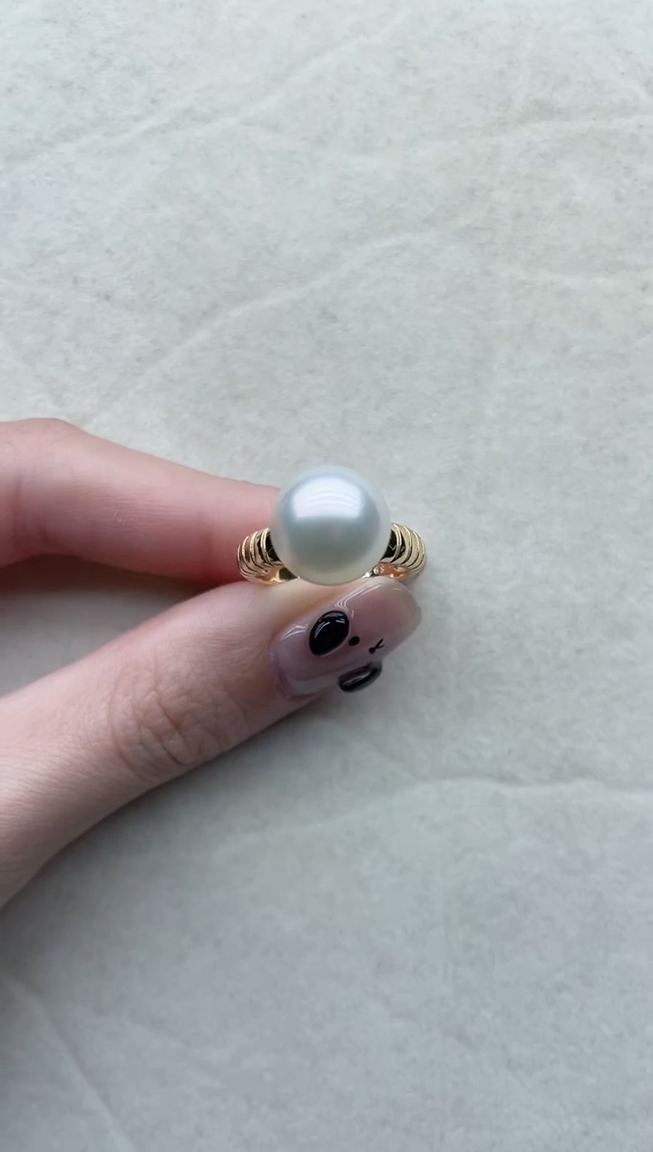 【闪购商品】海水珍珠戒指银S925镶嵌60