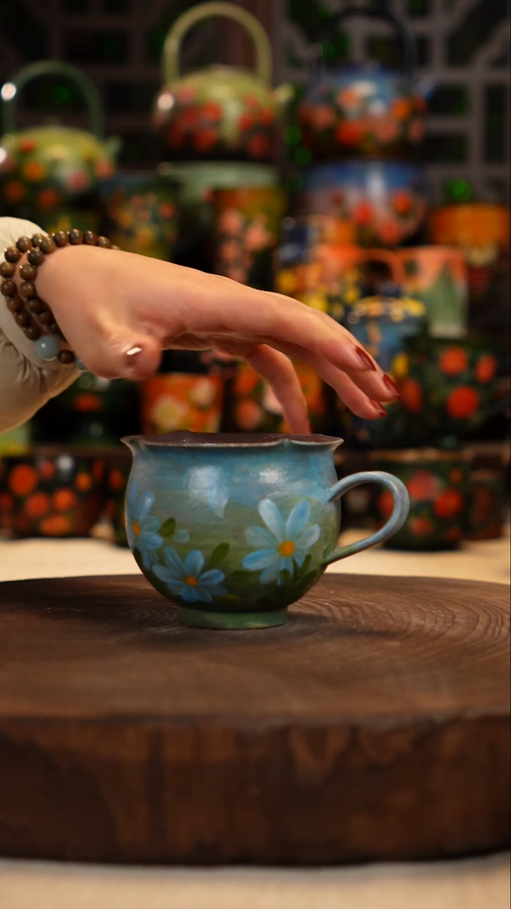 油画 釉下彩  杯子