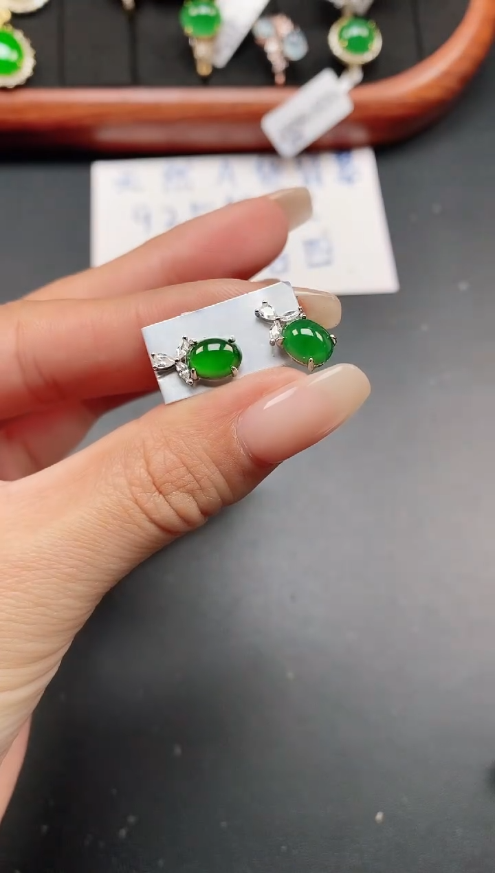 银S925镶嵌戒指翡翠11111